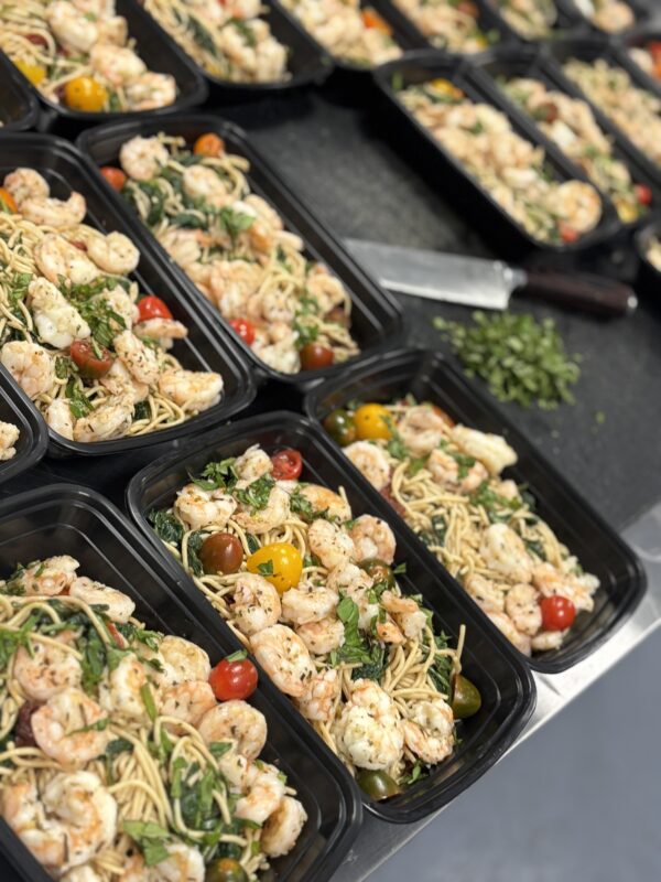 Lemon herb protein pasta with Shrimp